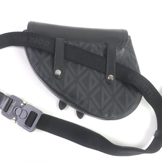 Dior HOMME Sling bag 1ADPO093CDP_H43E Main: Leather black Saddle mini mens Used Authentic
