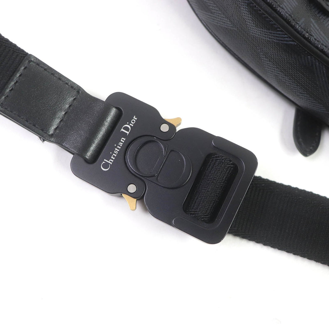 Dior HOMME Sling bag 1ADPO093CDP_H43E Main: Leather black Saddle mini mens Used Authentic