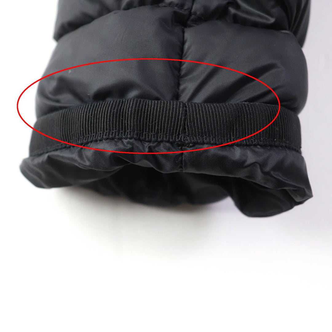 MONCLER down coat Outer: 100% nylon, Lining: 100% nylon, Fur: raccoon, Filling: 90% down, Filling: 10% feather black HERMIFUR Women zero size Used Authentic