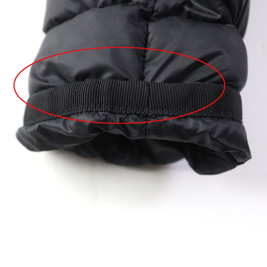 MONCLER down coat Outer: 100% nylon, Lining: 100% nylon, Fur: raccoon, Filling: 90% down, Filling: 10% feather black HERMIFUR Women zero size Used Authentic