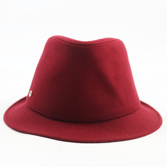 HERMES hat Outer: 100% cashmere, Lining: 35% silk, Lining: 65% viscose (rayon), Part: 60% viscose (rayon), Part: 40% cotton Bordeaux mens 57 Used Authentic