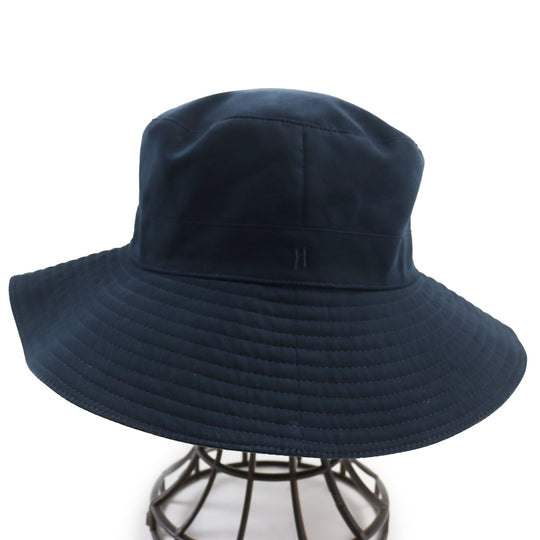 HERMES hat Outer: 85% polyester, Outer: 15% nylon, Lining: 100% acetate Dark navy mens 57 Used Authentic