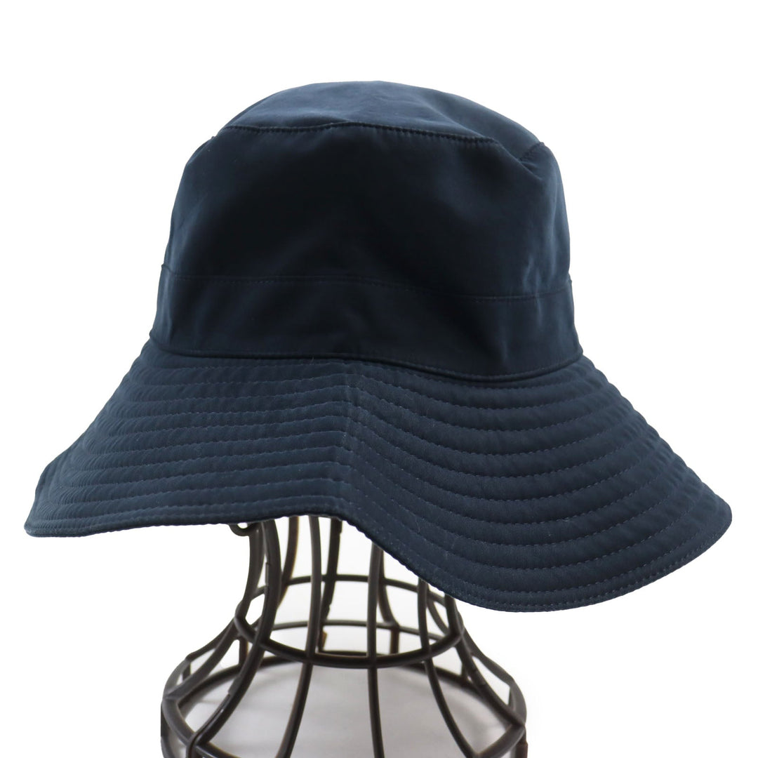HERMES hat Outer: 85% polyester, Outer: 15% nylon, Lining: 100% acetate Dark navy mens 57 Used Authentic