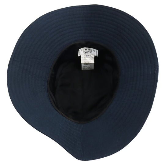 HERMES hat Outer: 85% polyester, Outer: 15% nylon, Lining: 100% acetate Dark navy mens 57 Used Authentic