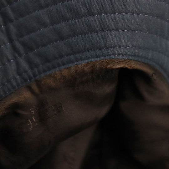 HERMES hat Outer: 85% polyester, Outer: 15% nylon, Lining: 100% acetate Dark navy mens 57 Used Authentic