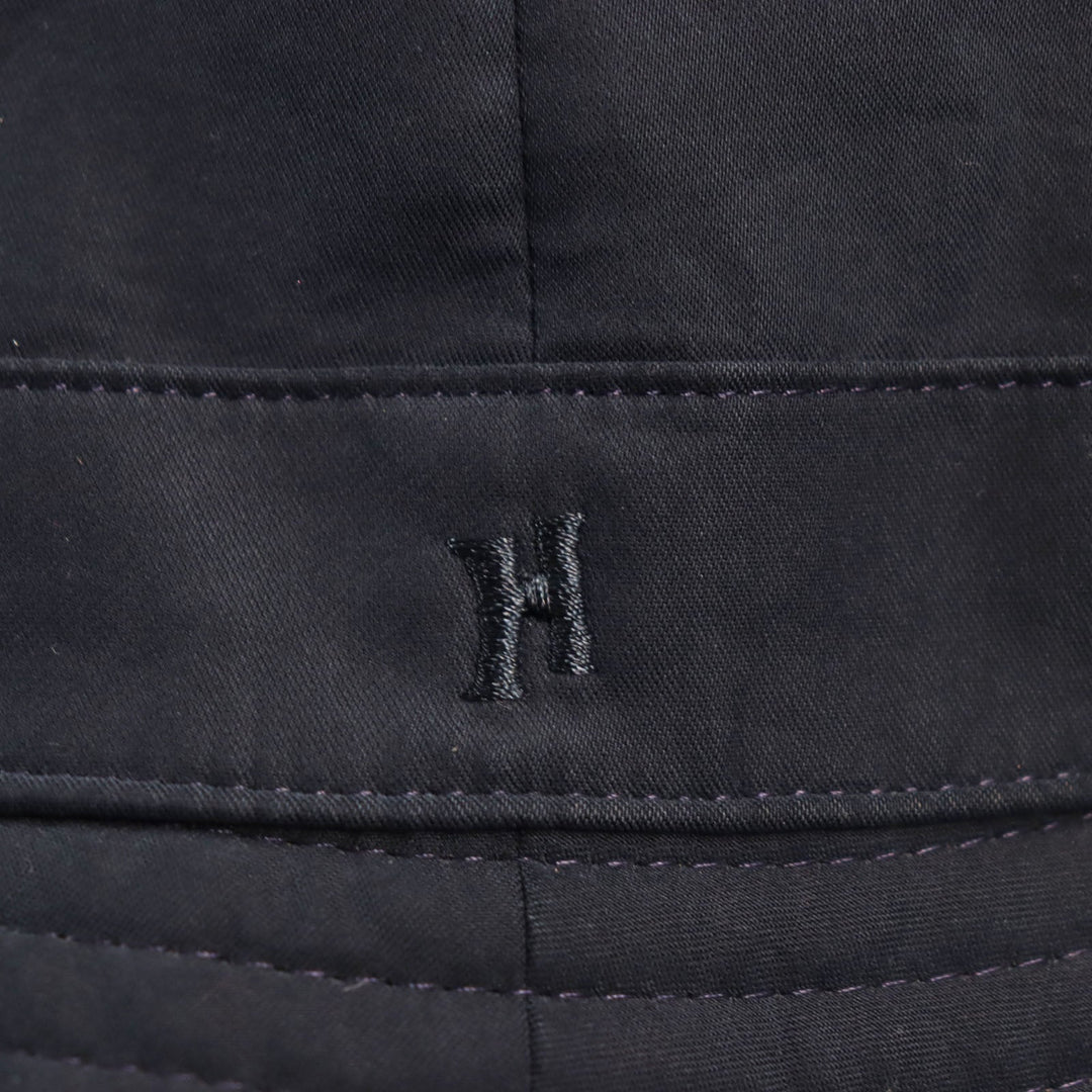 HERMES hat Outer: 85% polyester, Outer: 15% nylon, Lining: 100% acetate Dark navy mens 57 Used Authentic