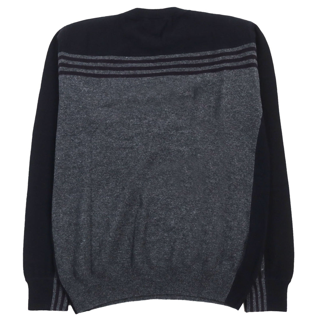 HERMES sweater Main: 70% wool, Main: 30% cashmere Gray navy mens XL Used Authentic