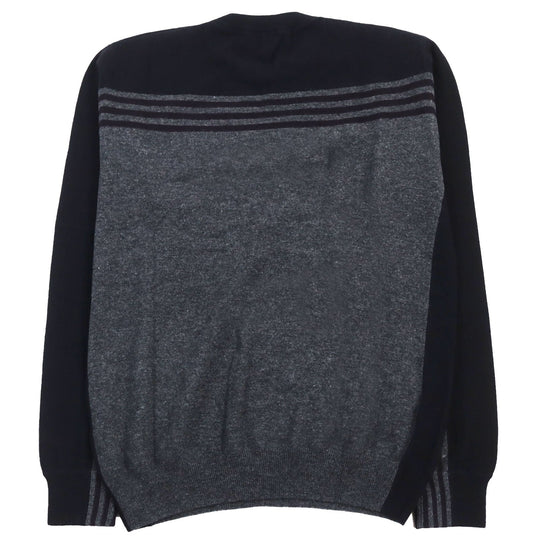 HERMES sweater Main: 70% wool, Main: 30% cashmere Gray navy mens XL Used Authentic