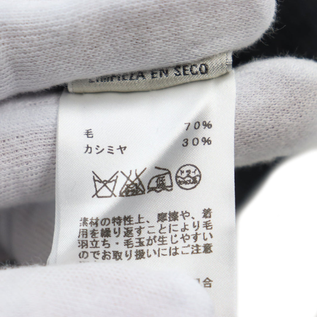 HERMES sweater Main: 70% wool, Main: 30% cashmere Gray navy mens XL Used Authentic