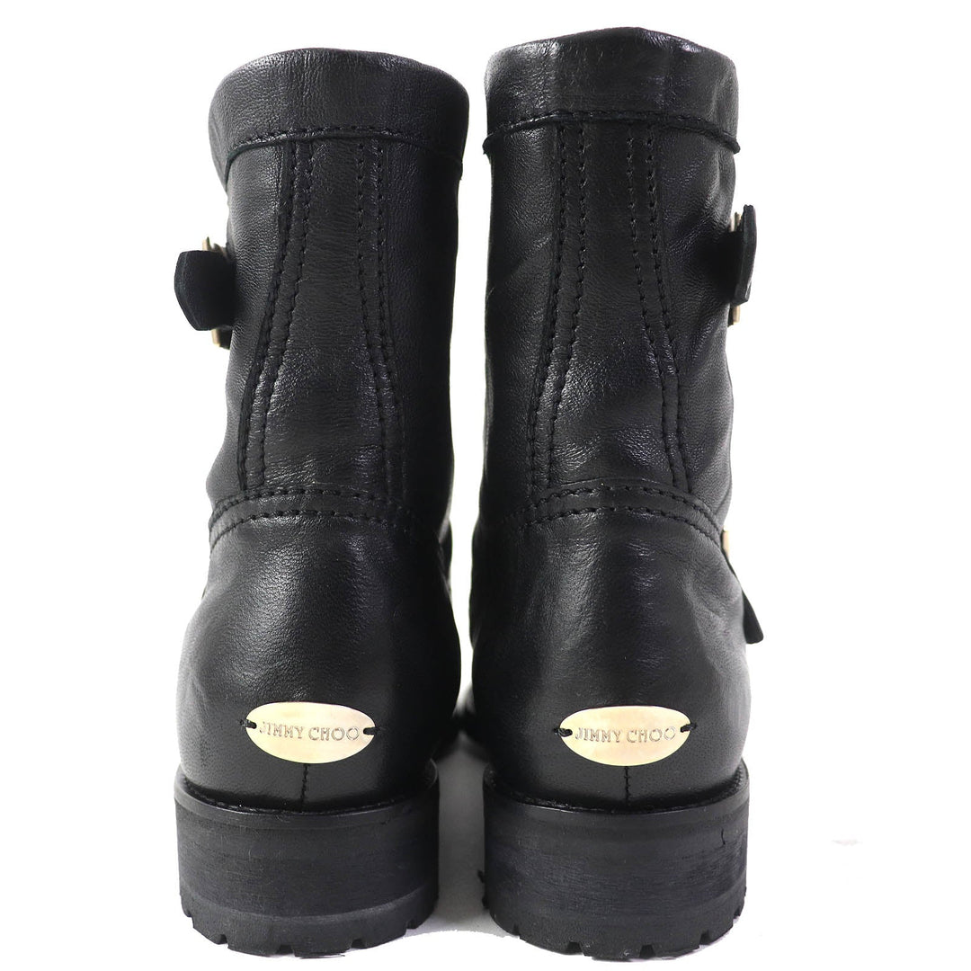 JIMMY CHOO short boots Main: Leather black BIKER Women 35 Used Authentic