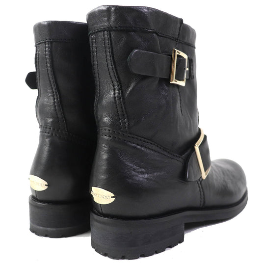 JIMMY CHOO short boots Main: Leather black BIKER Women 35 Used Authentic