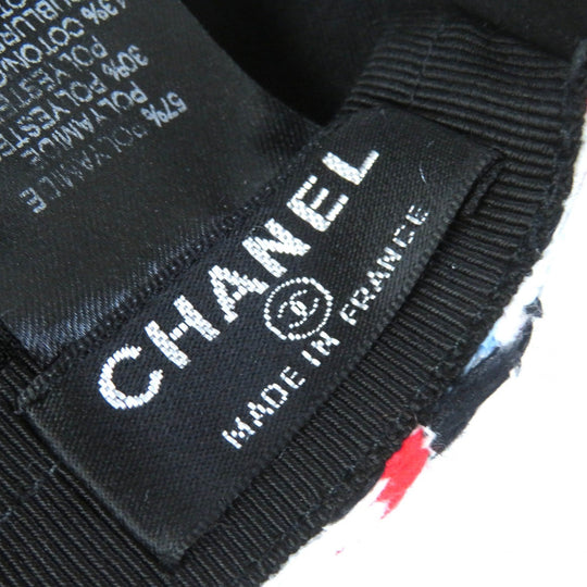 CHANEL cap 16S Outer: 57% polyamide (nylon), Outer: 30% polyester, Outer: 13% cotton, Lining: 100% cotton, Other: 77% VERRE/GLASS, 23% polyurethane multicolor Airline Women Used Authentic