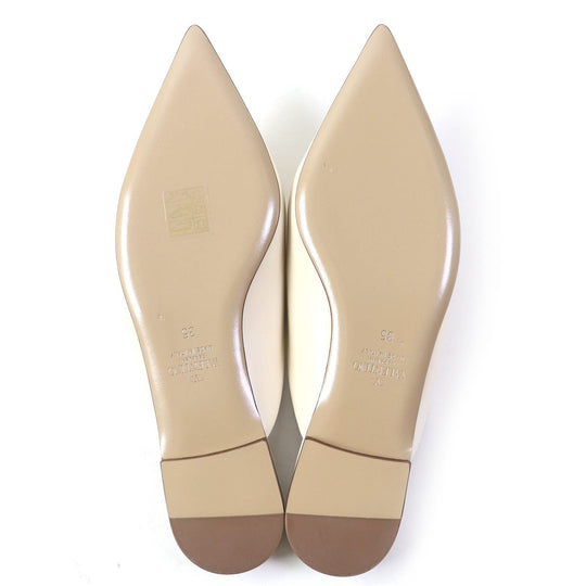 VALENTINO Sandals Main: Leather Ivory Women 35 Used Authentic