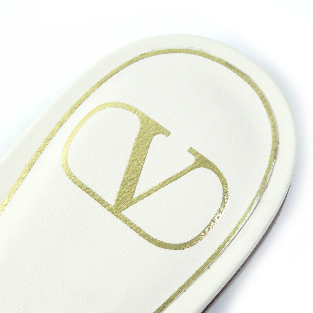 VALENTINO Sandals Main: Leather Ivory Women 35 Used Authentic