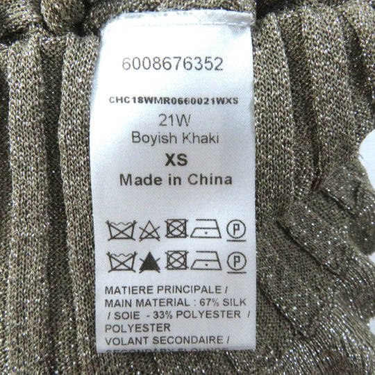 Chloe one piece Main: 67% silk, Main: 33% polyester, Other: 100% polyamide Boyish Khaki Women XS Used Authentic