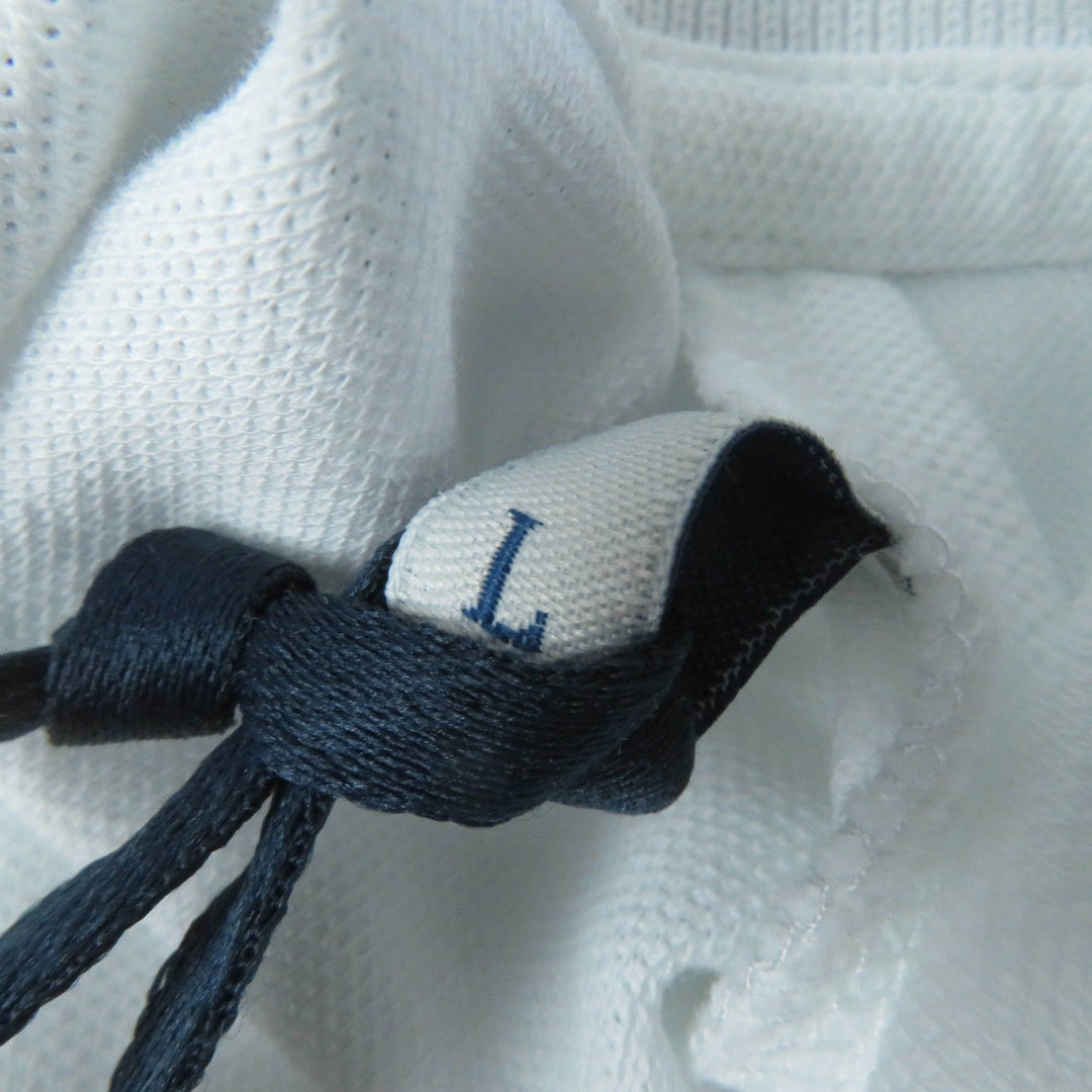 MONCLER Short sleeve polo shirt Main: 100% cotton, Part: 100% cotton White black POLO MANICA Women L Used Authentic