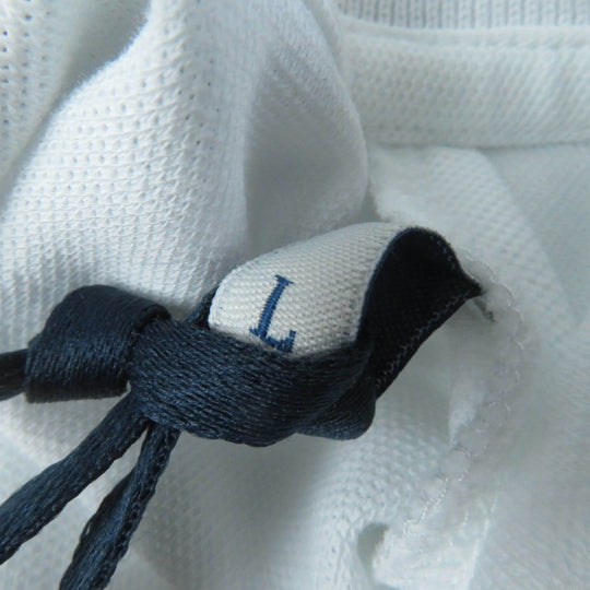 MONCLER Short sleeve polo shirt Main: 100% cotton, Part: 100% cotton White black POLO MANICA Women L Used Authentic