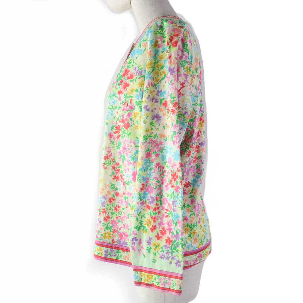 LEONARD FASHION cardigan 399110 Main: 100% cotton, Main: multicolor Women L Used Authentic