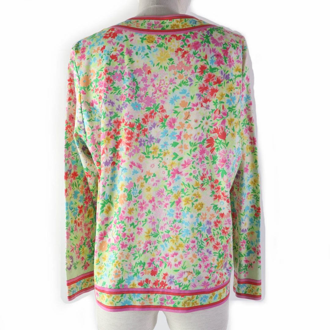 LEONARD FASHION cardigan 399110 Main: 100% cotton, Main: multicolor Women L Used Authentic
