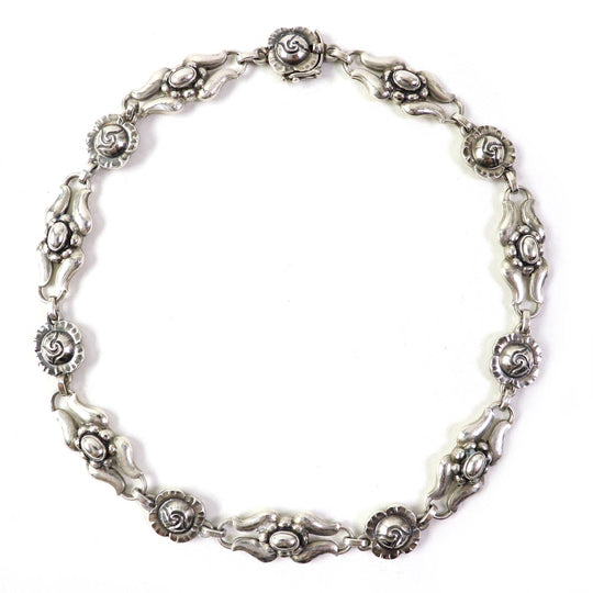 Georg Jensen Necklace 10 Main�FSV925 Silver Women Used Authentic