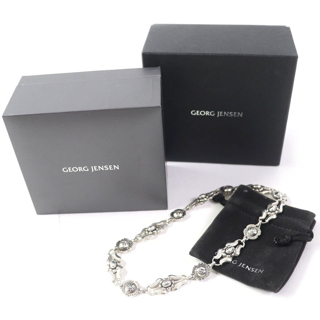 Georg Jensen Necklace 10 Main�FSV925 Silver Women Used Authentic