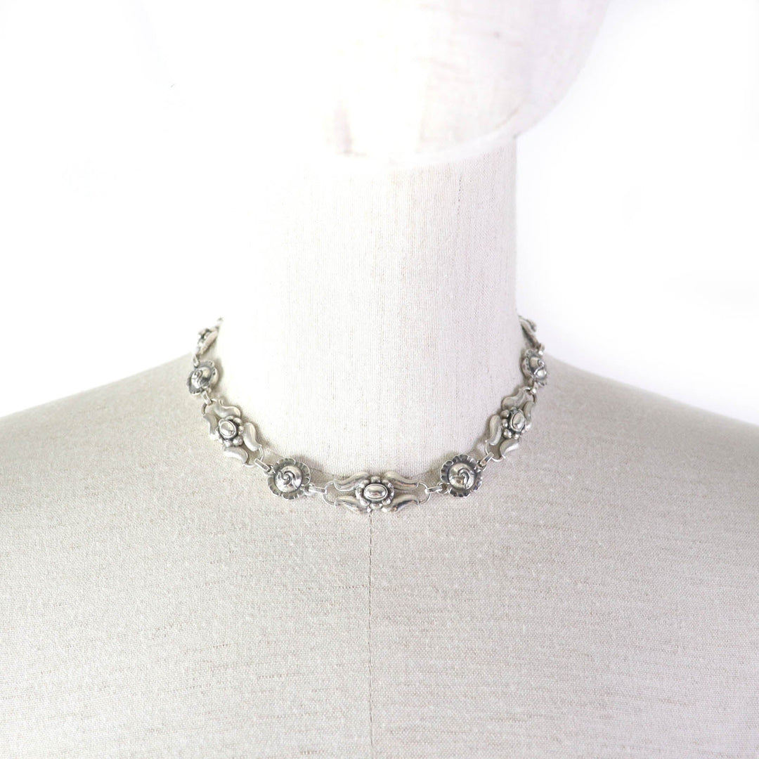Georg Jensen Necklace 10 Main�FSV925 Silver Women Used Authentic
