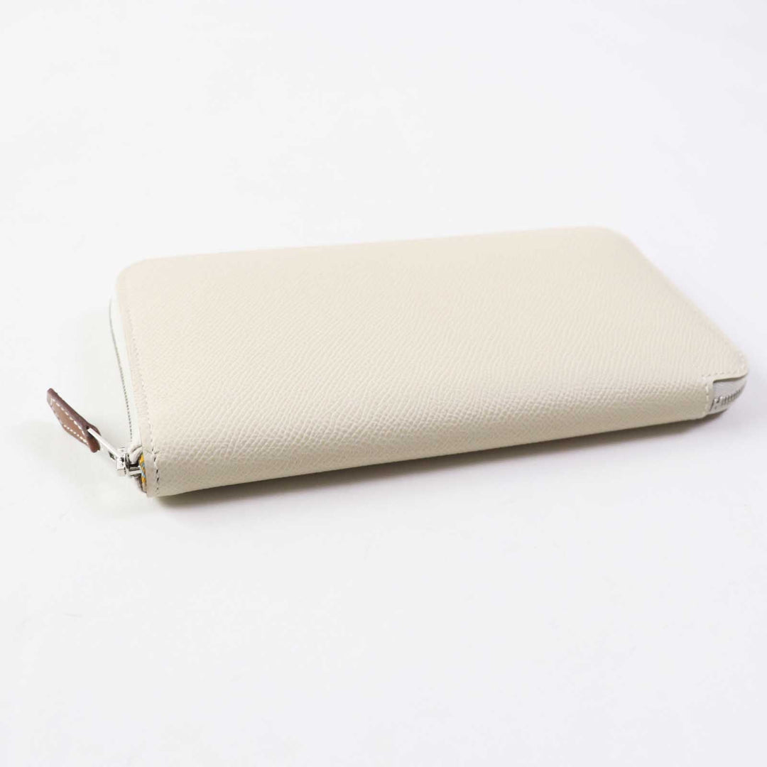 HERMES Long Wallet Purse Epsom Kle Azap Long Silk Inn Women Used Authentic