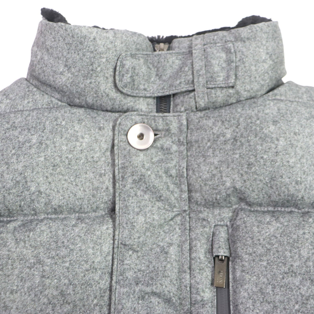 ARMANI COLLEZIONI Down jacket polyester gray mens EU 52 Used Authentic