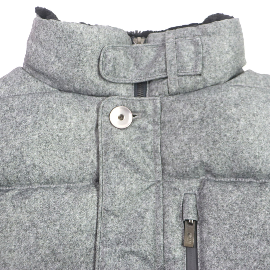 ARMANI COLLEZIONI Down jacket polyester gray mens EU 52 Used Authentic