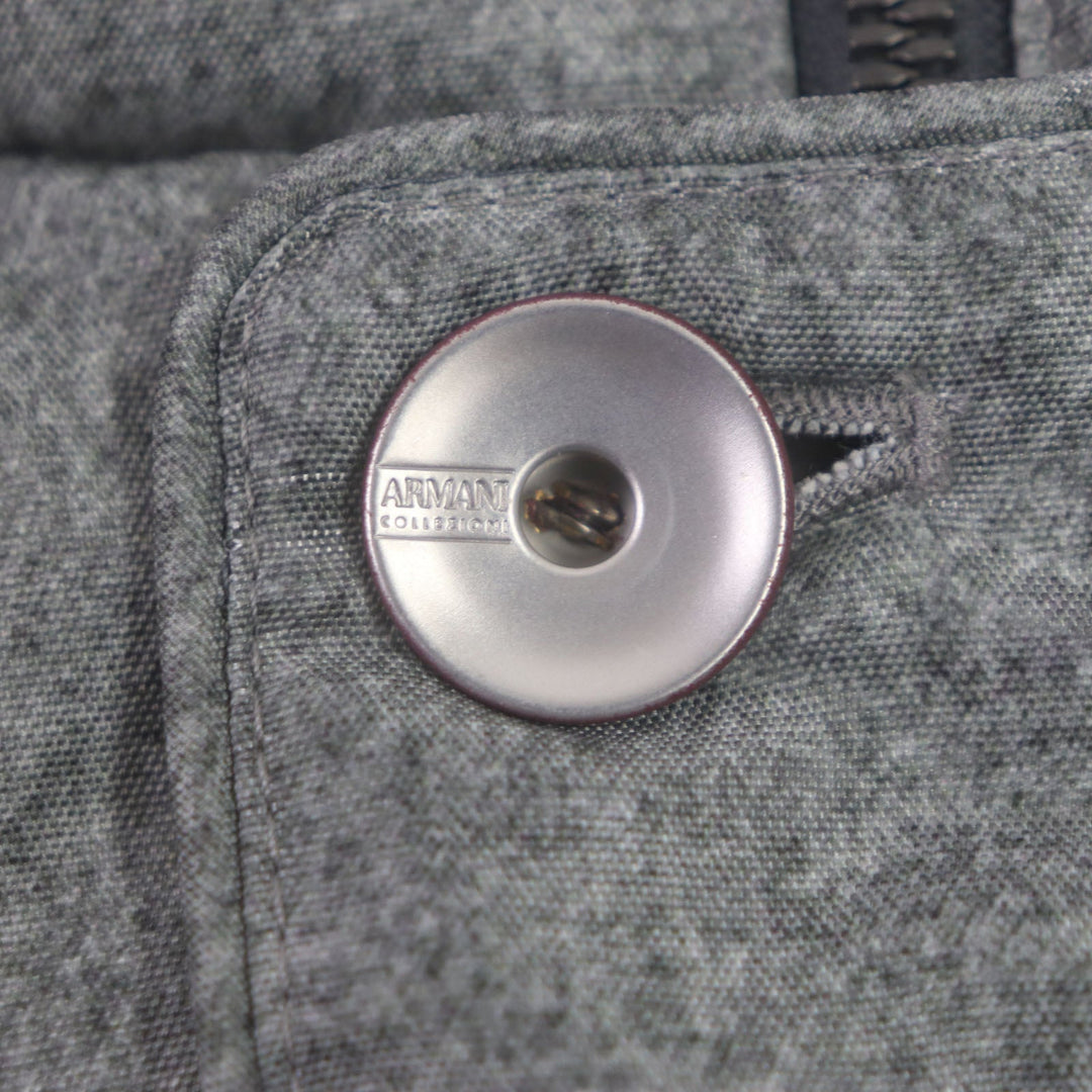 ARMANI COLLEZIONI Down jacket polyester gray mens EU 52 Used Authentic