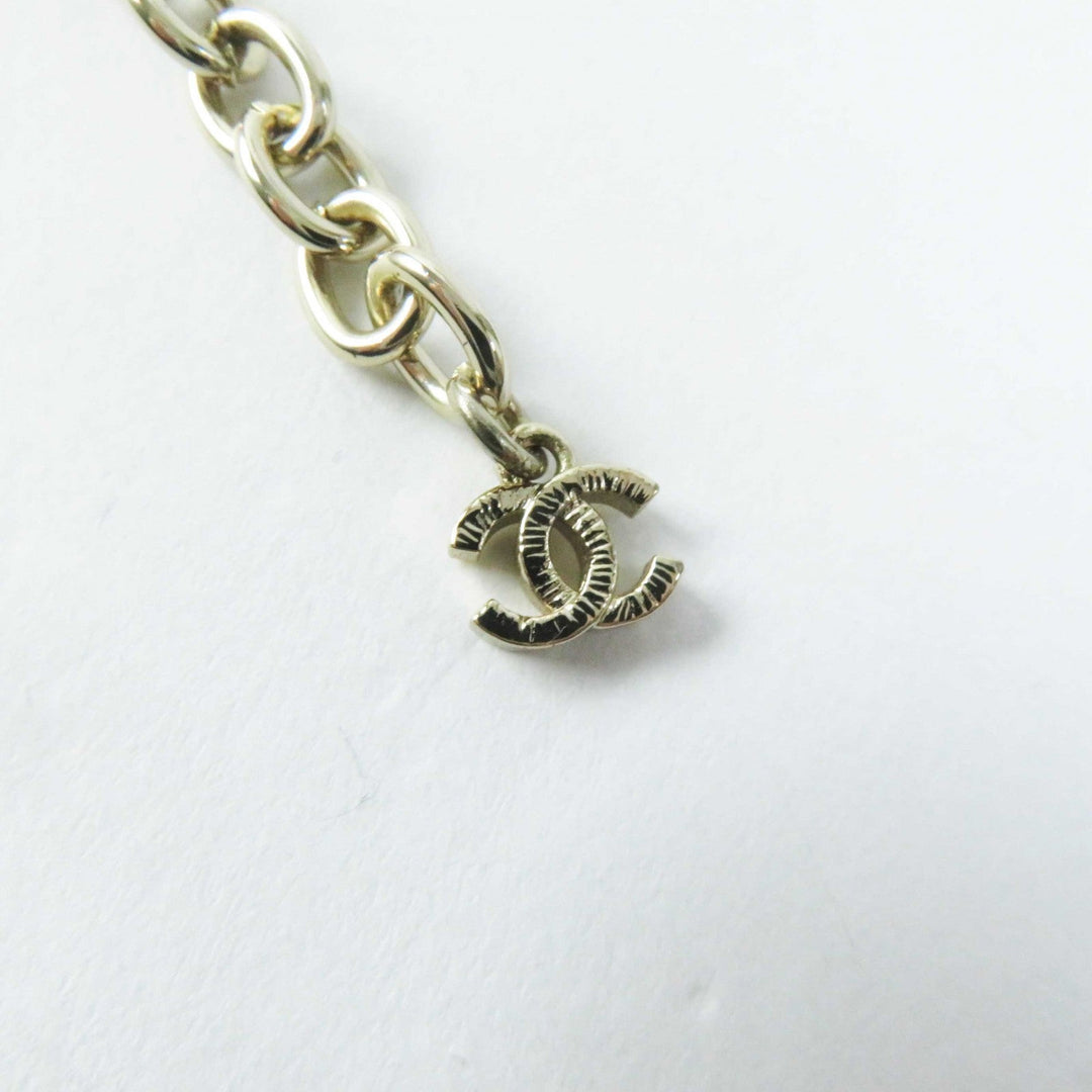 CHANEL Necklace Y22X Gold Plated, Faux Pearl, Rhinestone gold MADEMOISELLE Women Used Authentic
