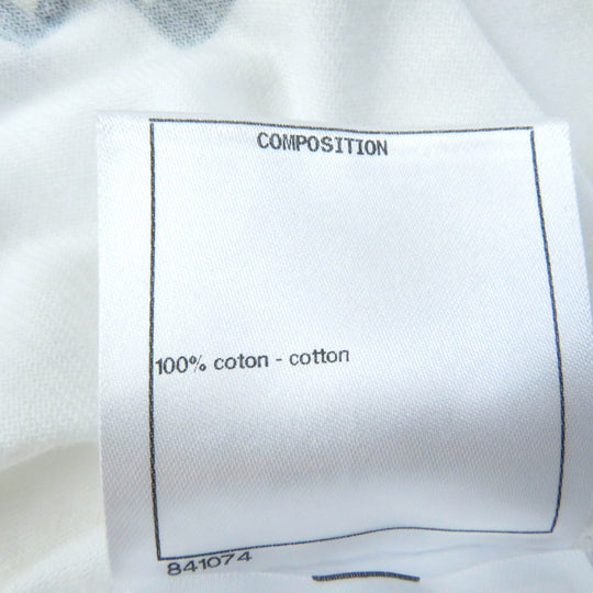 CHANEL Cut P63300 Main: 100% cotton White black Women S Used Authentic