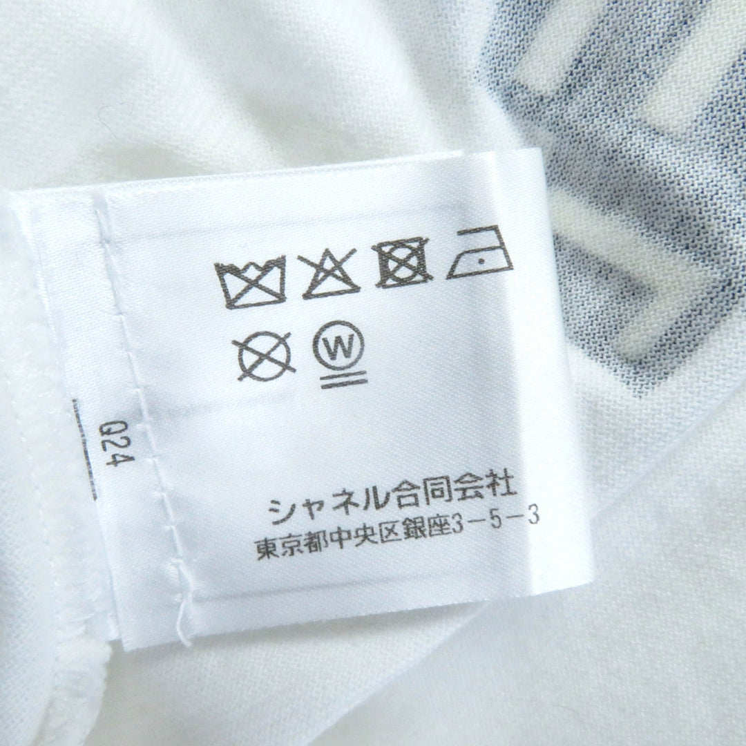 CHANEL Cut P63300 Main: 100% cotton White black Women S Used Authentic