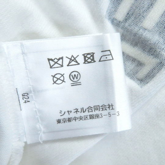 CHANEL Cut P63300 Main: 100% cotton White black Women S Used Authentic
