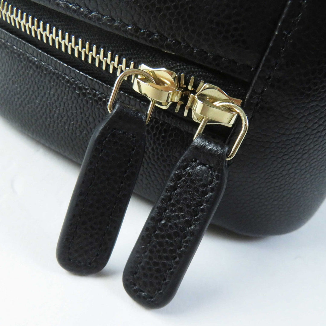CHANEL Pouch A80910 Caviar skin black Matrasse Women Used Authentic