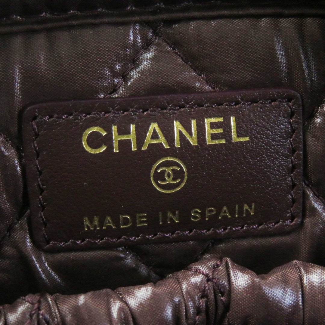 CHANEL Pouch A80910 Caviar skin black Matrasse Women Used Authentic