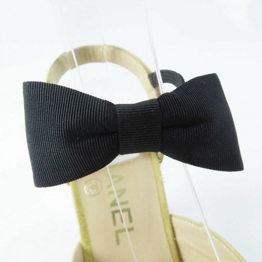 CHANEL pumps G36360 Main: Suede leather Beige black Women 36 Used Authentic