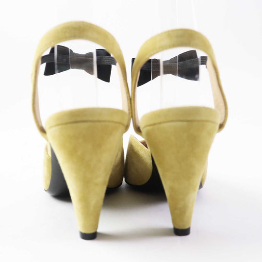 CHANEL pumps G36360 Main: Suede leather Beige black Women 36 Used Authentic