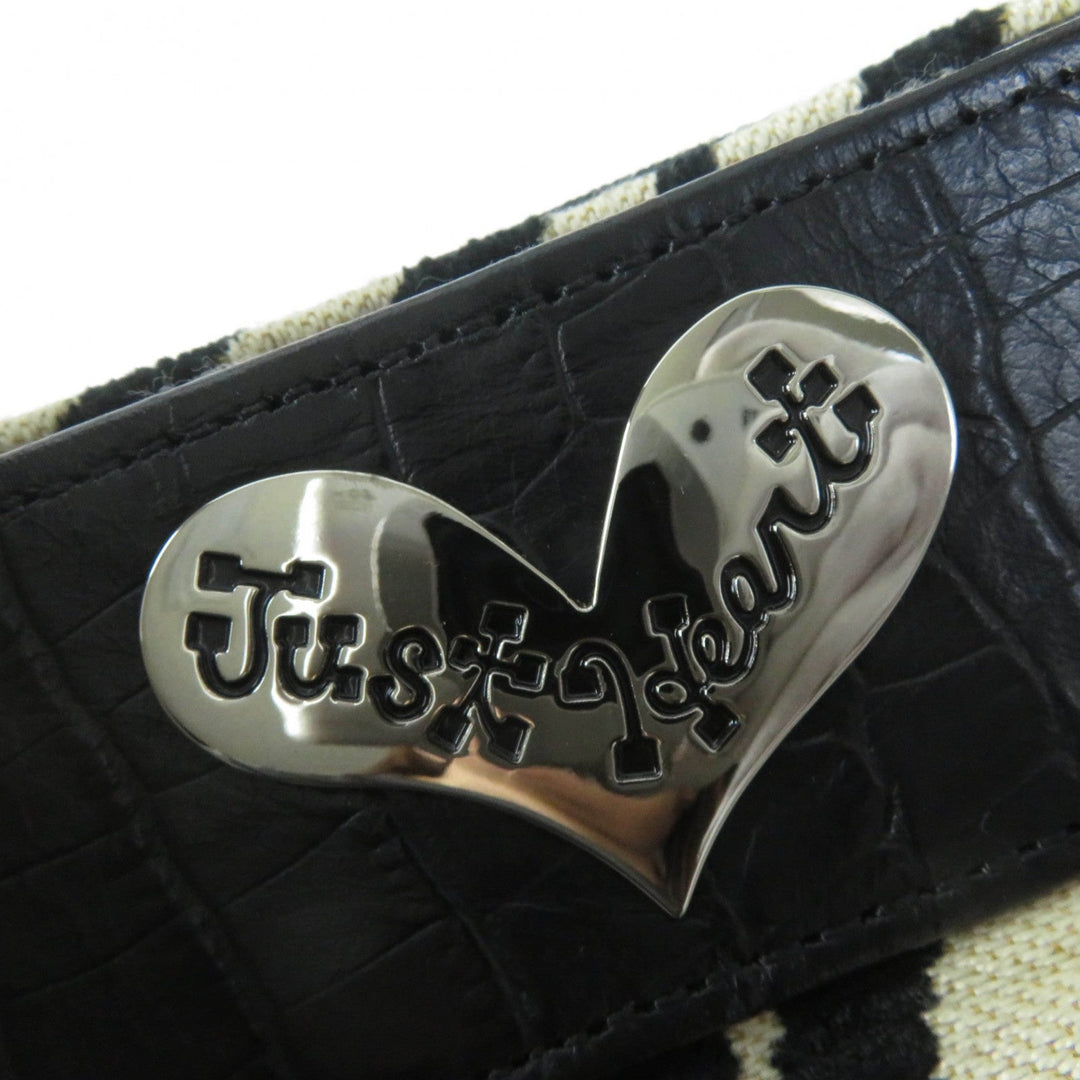 thinkbee Handbag leather multicolor Tote Bag Animal Pattern Bijou Sequin Beads Logo Just Heart Punkish Zebra Women Used Authentic