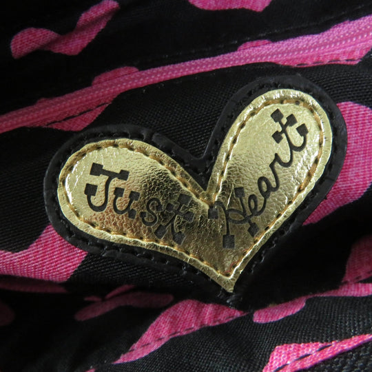thinkbee Handbag leather multicolor Tote Bag Animal Pattern Bijou Sequin Beads Logo Just Heart Punkish Zebra Women Used Authentic