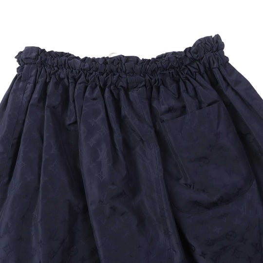 LOUIS VUITTON flare skirt Outer: 53% polyester, Outer: 47% silk, Lining: 100% cotton Navy Women 34 Used Authentic