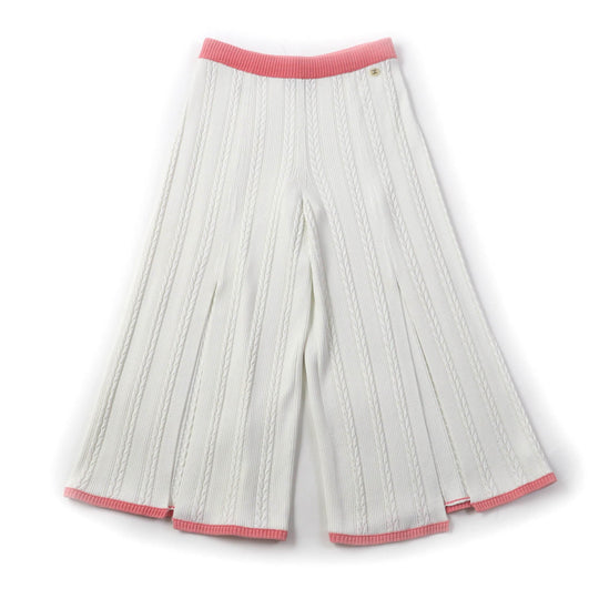 CHANEL Pants P61499 Main: 90% viscose, 5% polyester, 4% cotton, 1% polyurethane White pink Women 36 Used Authentic