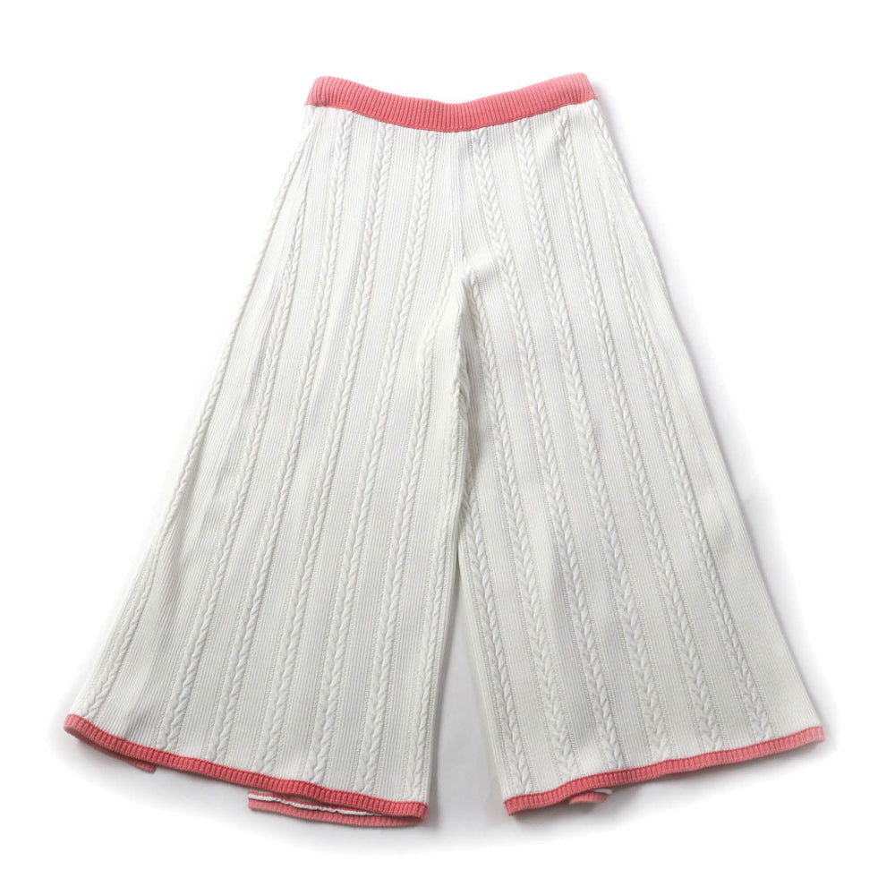 CHANEL Pants P61499 Main: 90% viscose, 5% polyester, 4% cotton, 1% polyurethane White pink Women 36 Used Authentic