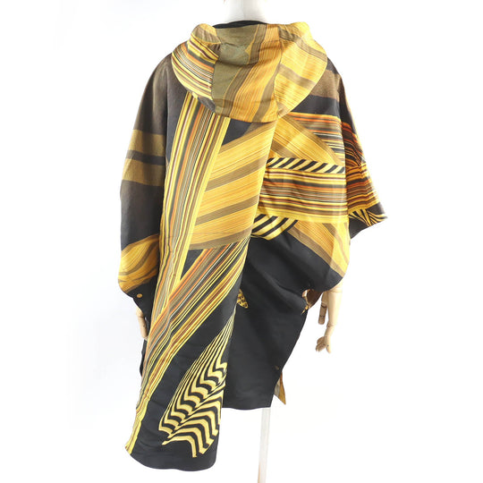 Dunhill poncho DU20RH033T0207 Outer: 100% silk, Lining: 100% cupra, Trim: cowhide Black type mens M Used Authentic