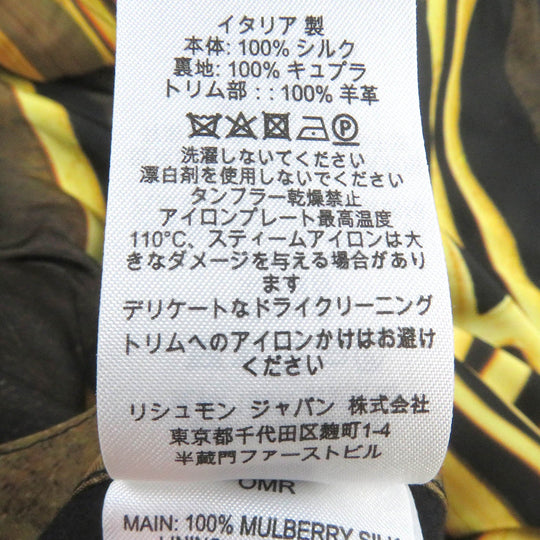 Dunhill poncho DU20RH033T0207 Outer: 100% silk, Lining: 100% cupra, Trim: cowhide Black type mens M Used Authentic