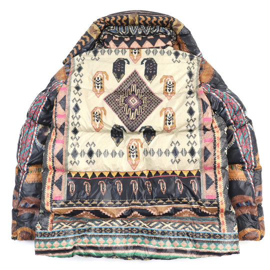ETRO Down jacket Outer: 100% nylon, Lining: 100% polyester, Filling: 85% down, Filling: 15% feather multicolor mens 46 Used Authentic