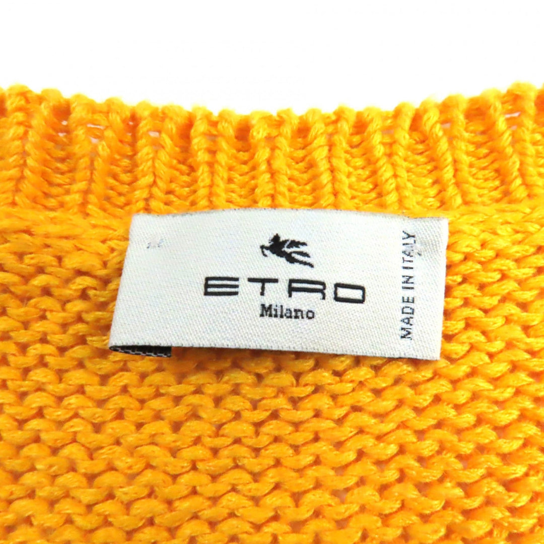 ETRO knit Main: 70% linen, Main: 30% silk yellow Women 38 Used Authentic