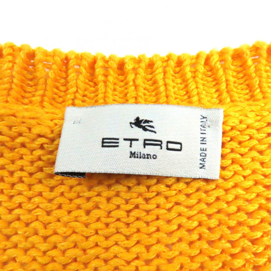ETRO knit Main: 70% linen, Main: 30% silk yellow Women 38 Used Authentic