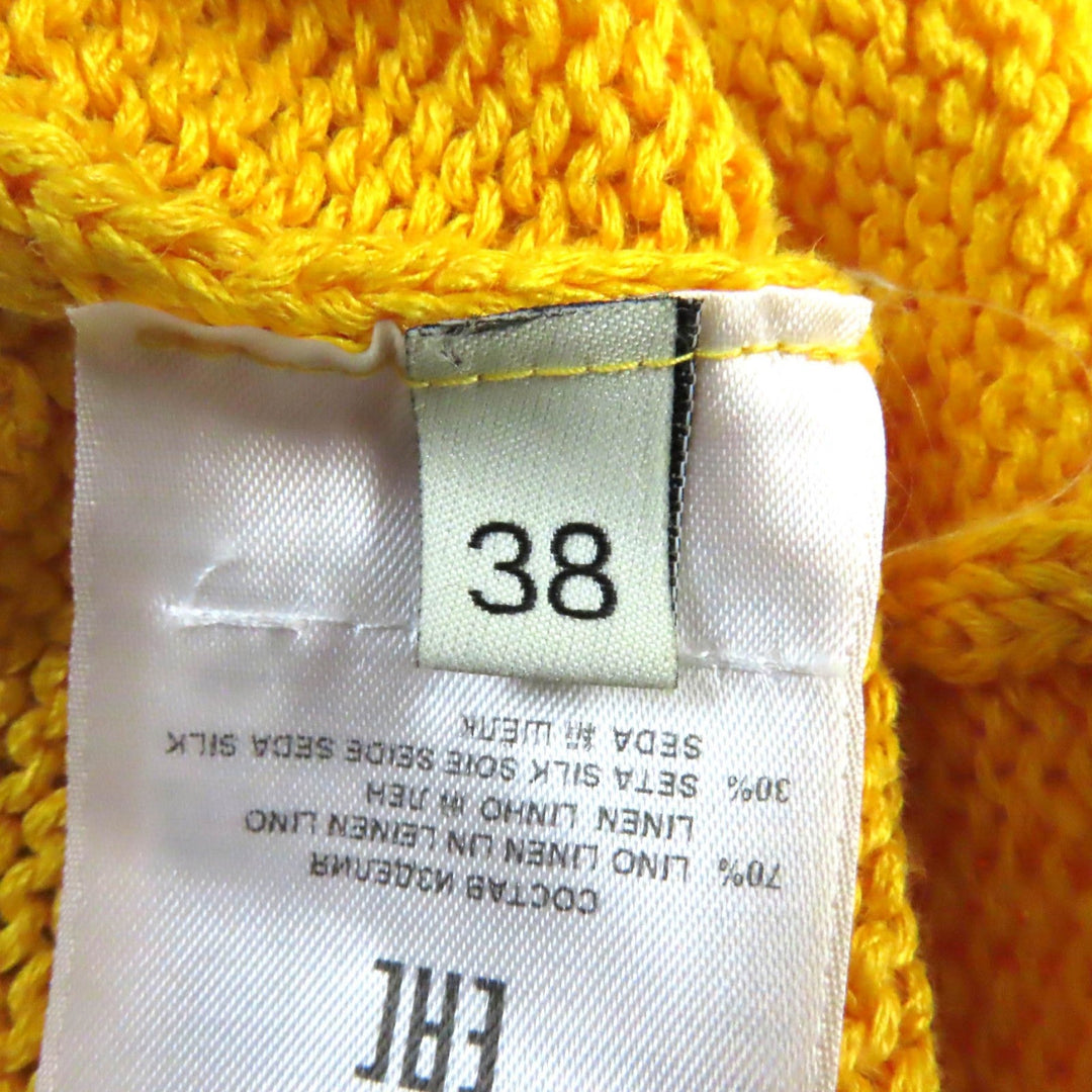 ETRO knit Main: 70% linen, Main: 30% silk yellow Women 38 Used Authentic