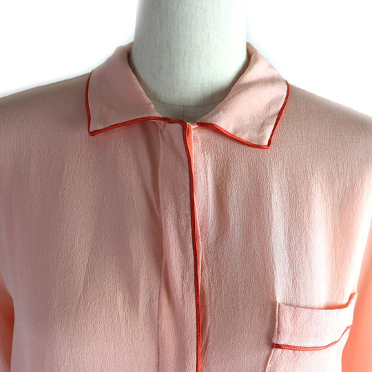 ETRO blouse Main: 100% silk pink Women 38 Used Authentic